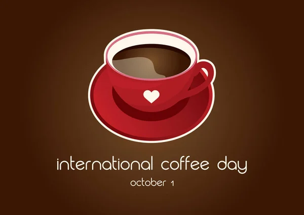 Uluslararası kahve günü vektör — Stok Vektör