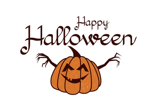 Buon Halloween saluto vettoriale iscrizione — Vettoriale Stock