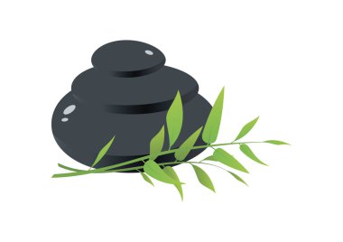 Bambu vektör ile masaj taşları