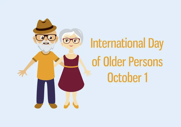 Mezinárodní den starších osob vektor — Stockový vektor