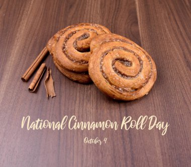 National Cinnamon Roll Day illustration clipart