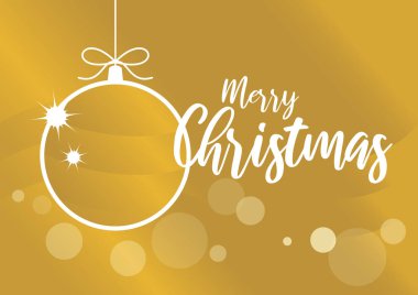 Parlak arka plan vektöründe Altın Noel Balosu