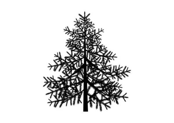 Spruce tree silhouette vector — Stock Vector