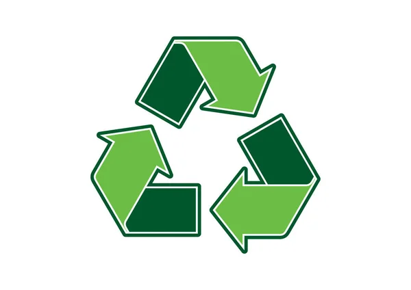 Green Arrows Recycling Symbol Icon Vector Recycle Symbol Icon Isolated — Stock Vector