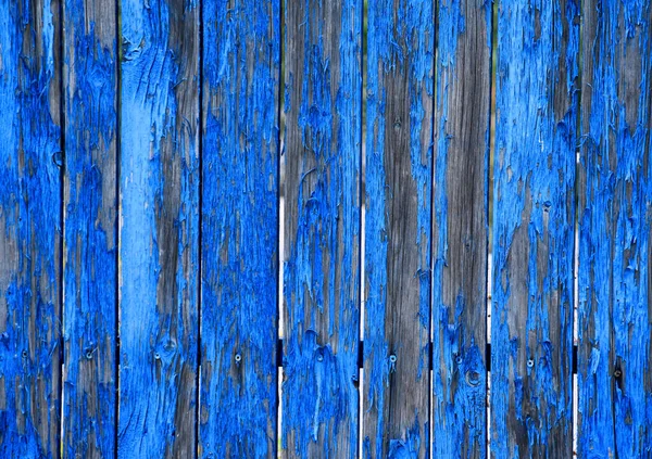 发牢骚的蓝色木制背景木料图像 古色古香的蓝木背景纹理 旧的蓝色板子上有裂缝的漆料图像 蓝色斑驳的木制背景 带有文本复制空间 — 图库照片