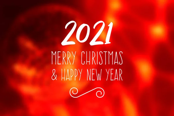 2021 Feliz Natal Feliz Ano Novo Imagens Fundo Festivo Vermelho — Fotografia de Stock
