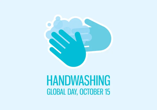 Globaler Tag Des Händewaschens Icon Vektor Hände Waschen Silhouette Der — Stockvektor
