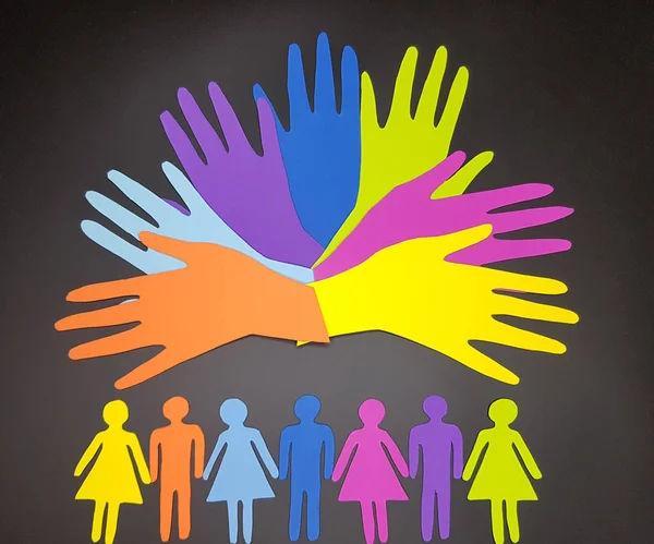 Küresel Eşitlik Renkli Insanlarla Barış Için Uluslararası Nsan Hakları Günü — Stok fotoğraf