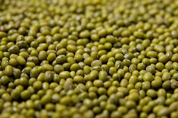 Feijões Mung Fundo Superfood Comida Saudável Macro Foto — Fotografia de Stock