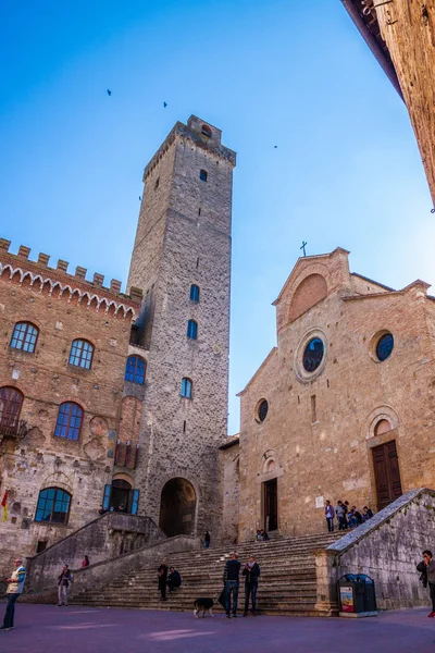San Gimignano Toscane Italië San Gimignano Typisch Toscaanse Middeleeuwse Stad — Stockfoto