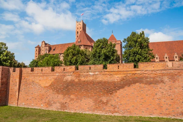 Castillo Teutónico Malbork Polonia — Foto de Stock