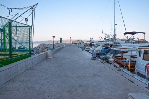 Turquesa Água Cristalina Mar Adriático Cidade Makarska Dalmácia Croácia — Fotografia de Stock