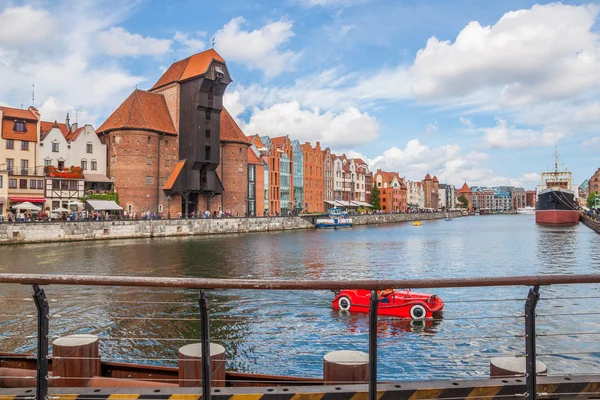 Gdańsk Sierpnia 2017 Marina Nad Motławą Gdańsku — Zdjęcie stockowe