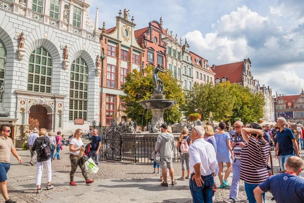 Gdansk Poland September 2018 People Walking Streets Gdansk — ストック写真