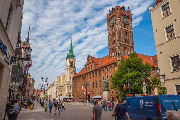 Познань Польша Июля 2018 Года Люди Старой Площади Познани — стоковое фото