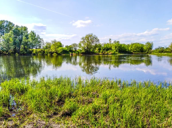 Hermosa Costa Del Lago Polonia — Foto de Stock