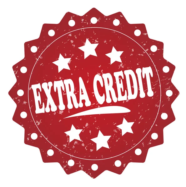 Extra Credit Red Stamp White Background — Stock Photo, Image