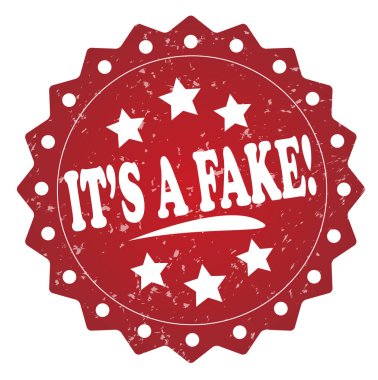 Bu sahte olduğunu! beyaz zemin üzerine kırmızı vintage damgası