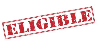 Beyaz arka plan üzerinde uygun kırmızı pul