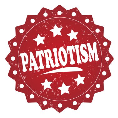 beyaz zemin üzerine kırmızı vatanseverlik damgası