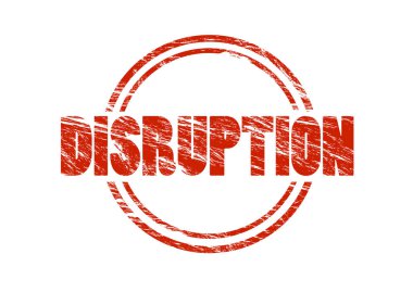 Beyaz arka plan üzerinde izole bozulma kırmızı pul