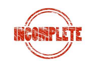 Beyaz arka plan üzerinde izole eksik kırmızı pul