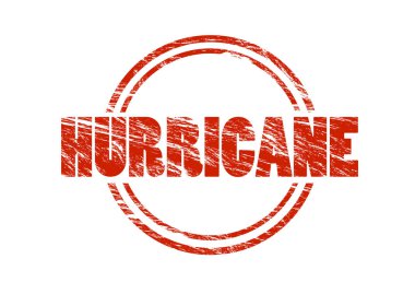 Beyaz arka plan üzerinde izole kırmızı kasırga damgası