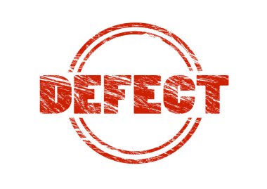 Beyaz arka plan üzerinde izole kusur kırmızı pul