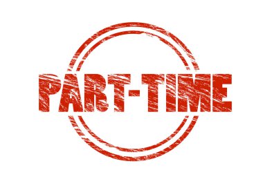 Beyaz arka plan üzerinde izole yarı zamanlı kırmızı pul