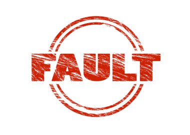 Beyaz arka plan üzerinde izole kırmızı hata damgası