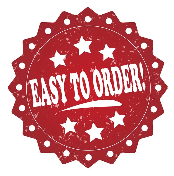 Easy Order Red Stamp White Background — Stock Photo, Image