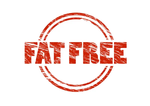 Fat Gratis Rode Stempel Geïsoleerd Witte Achtergrond — Stockfoto