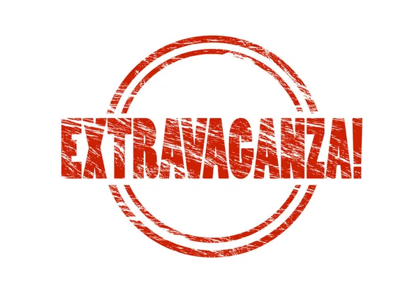 Extravaganza Red Stamp Isolated White Background — Stock Photo, Image