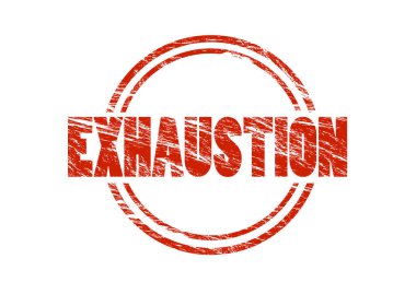 Beyaz arka plan üzerinde tükenme kırmızı pul