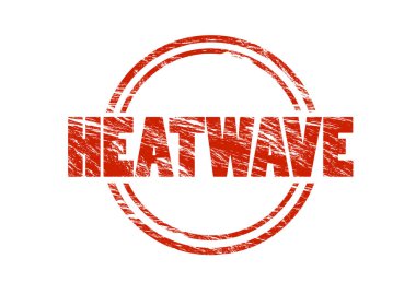 Beyaz arka plan üzerinde izole aşırı sıcak kırmızı pul