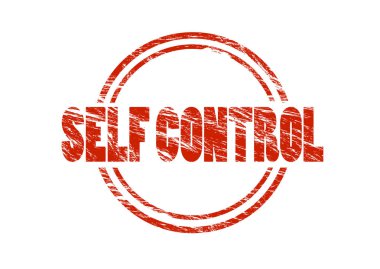 kendini izole beyaz zemin üzerine kırmızı pul kontrol