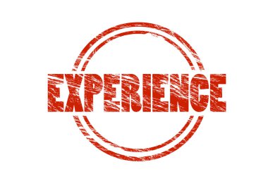 Beyaz arka plan üzerinde izole kırmızı pul deneyim