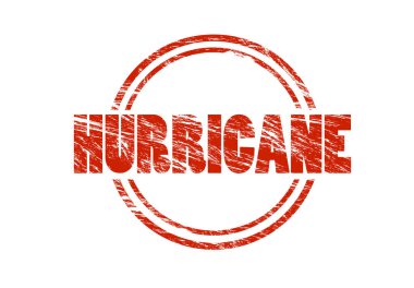 Beyaz arka plan üzerinde izole kırmızı kasırga damgası