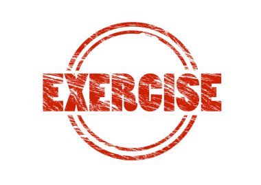 Beyaz arka plan üzerinde izole ed damga egzersiz