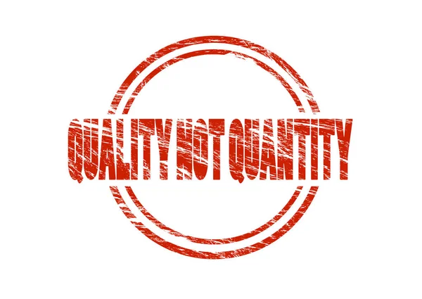 Kvalitet Inte Kvantitet Röd Stämpel Isolerad Vit Bakgrund — Stockfoto