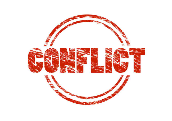 красный штамп, выделенный на белом фоне
