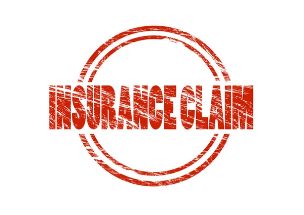 Insurance Claim Red Stamp Isolated White Background — Stock Photo, Image