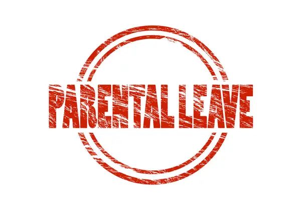 Parental Leave Red Stamp Isolated White Background — Stock Photo, Image