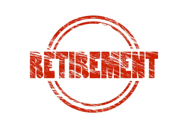 Retirement Red Stamp White Background — Stock Photo, Image