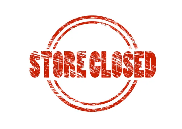 Store Closed Red Stamp Isolated White Background — Stock Photo, Image