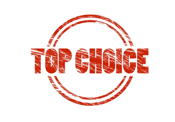 Top Choice Roter Stempel Isoliert Auf Weißem Hintergrund — Stockfoto