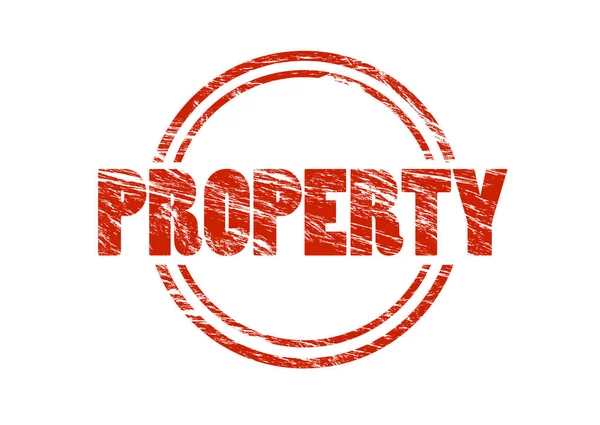 Property Red Stamp Isolated White Background — Stock Photo, Image