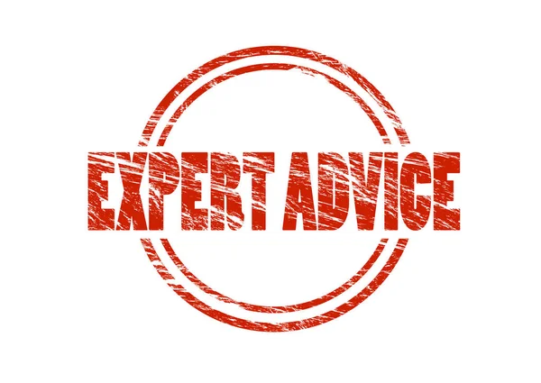Expert Advice Red Stamp White Background — Stock Photo, Image