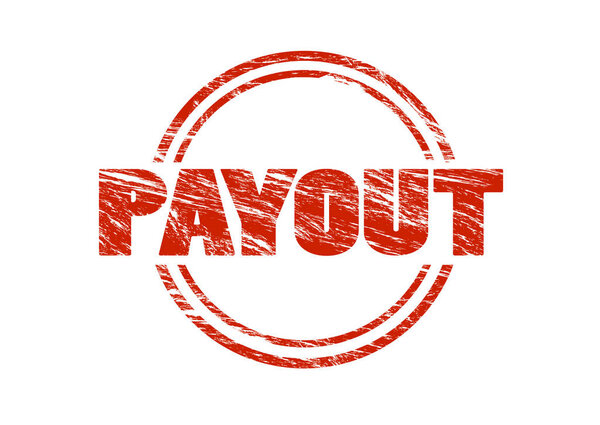payout red stamp on white background