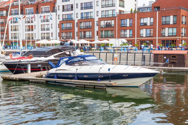 Bateaux Gdansk Canal Vieille Ville Gdansk Pologne — Photo